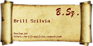 Brill Szilvia névjegykártya